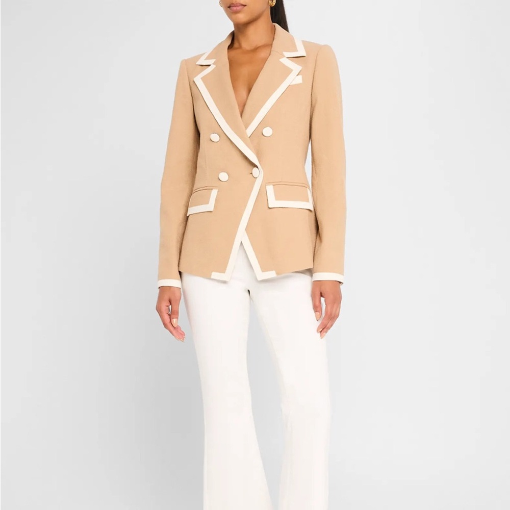 Veronica Beard Camel Blazer with Ivory Accents
Edison Dickey Blazer